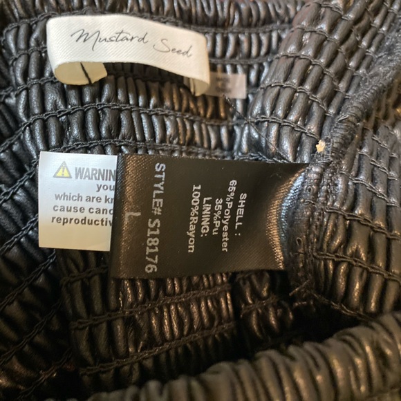 Mustard Seed faux leather skort - Picture 5 of 10